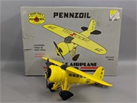 Vintage Pennzoil Die Cast Airplane Bank *NIB