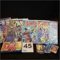 8 comic books along w/"X-Men" video &