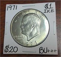 1971 Uncirculated Ike Eisenhower Dollar - Graded