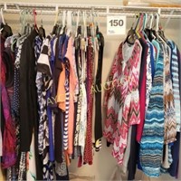Closet full of ladies clothing (average size is