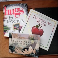 Tote full of teacher's educational items such as