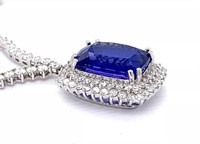 $145,300 GIA 24.85cts Tanzanite & Diamond 18k