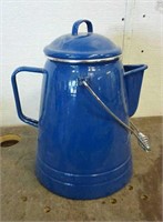 Enamel Blue Coffee Pot 36 Cup