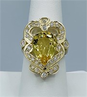 $12,825 14k Yellow Gold 5.5ct Beryl 1.15cts