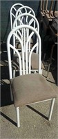 (4) Metal Padded Chairs