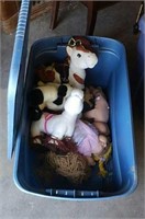 Lidded Tote of Ponies & Cabbage Patch Dolls