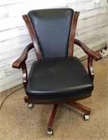 Black Leather Adjustable Office Chair