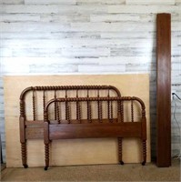 Double Wood Bed Frame, Rails & Base