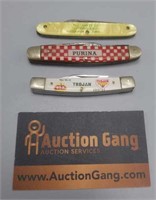 Set of 3 Advertising Folding Knives