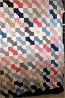 Hand-Stitched Quilt Top - 71x77 - some stains