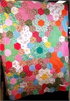 Hand-Stitched Quilt Top - 68x86