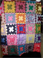 Hand-Stitched Quilt Top - 68x80