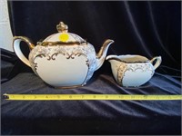 SADLER TEA POT AND CREAMER