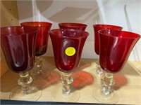 SET OF 6 RED WINE GLASSES