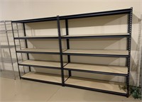 Pair of Shelving with Wood Inserts