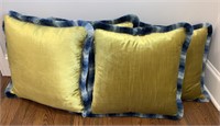 Custom Pillows 24"  Gold, Blues, Gray