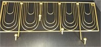 Gold Wall Coat/Hat/Jewelry Hanger 10"Hx25"W
