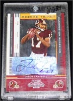 Jason Campbell Rookie Ticket Signed Card