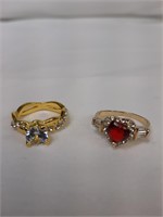 WOMAN’S FAUX RINGS BOTH SZ 7  2 PIECES