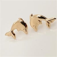 14K YELLOW GOLD LEFT AND RIGHT , SCREWBACK