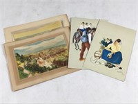 4 Vintage Postal Cards