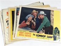 8 VTG 1950's Western Movie Window Cards