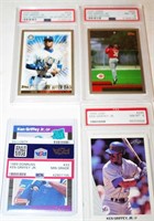 (4) Graded Ken Griffey Jr Baseball Cards