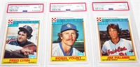 Graded Baseball Cards - Lynn, Palmer, Yount