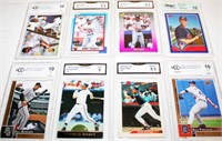 (8) Graded Baseball Cards - Brett, Mattingly