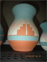 Sioux Pottery Signed Vase -Mountains