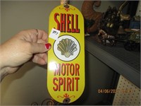 Porcelain Shell Motor Spirit Sign