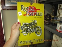Porcelain Royal Enfield Motorcycle Sign