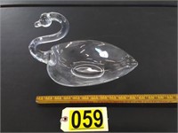 Duncan Clear Glass Swan