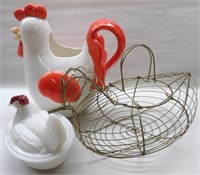 3pc. Decorative Chicken Lot