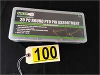 20 Piece Round PTO Pin Assortment - New