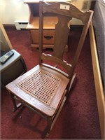 Oak Cane Seat Rocker