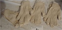 4 pair white cotton gloves for one money