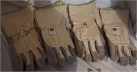 4 pair leather/cotton gloves for one money