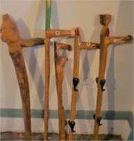 5 hand made animal figurine canes