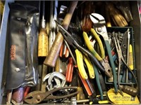Drawer of Screwdrivers, Hammers Pliers,