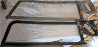 two 19" hand meat saws