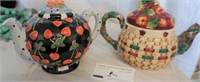 2 fruit designed teapots for one money