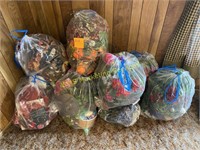9 Bags of Floral Decor, Thanksgiving Figurines