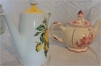 2 teapots w/ flowers for one money