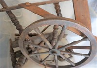 parts to antique spinning wheel (may be complete)