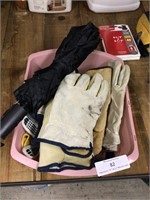 Box of Gloves & Umbrella