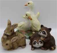 Lot of 3 Homco Animal Figures