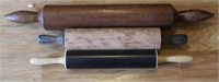 Lot of 3 Vintage Rolling Pins - various sizes