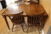 Wood Kitchen Table w/ 4 Chairs