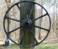 Small Metal Wagon Wheel - 15 1/2" round